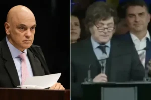 Milei chama ministro Alexandre de Moraes de ‘lixo careca’ por negar visita a Bolsonaro