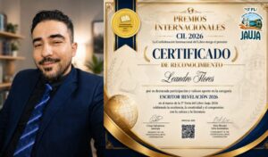 Leandro Flores, de Condeúba, recebe prêmio Escritor Revelação 2026 na Feira do Livro de Jauja (Peru)