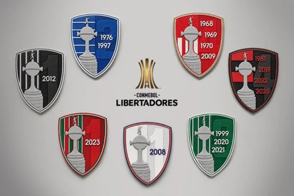 Conmebol lança patches personalizados para campeões da Libertadores na fase mata-mata