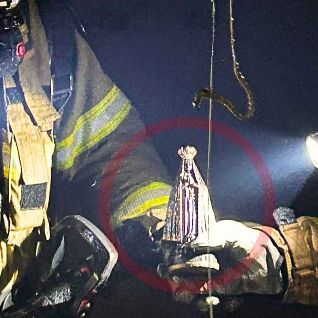 Imagem de Nossa Senhora Aparecida permanece intacta após incêndio em Erechim (RS)