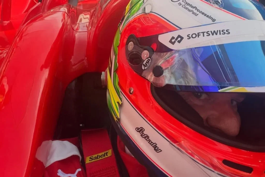 Barrichello pilota F2002 de Schumacher antes do classificatório